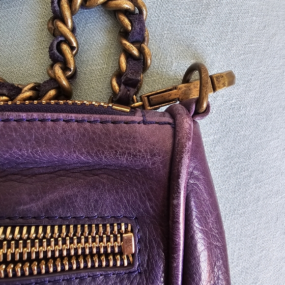 Rebecca Minkoff 5 Zip MAC Eggplant Purple Crossbody - Picture 7 of 17